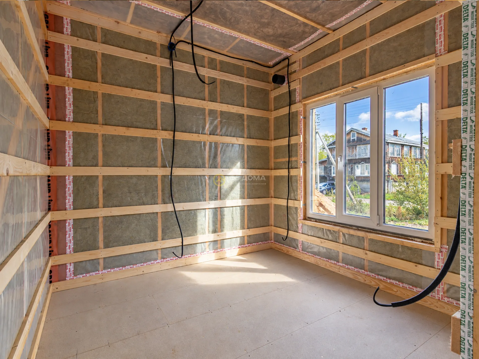 Каркасный дом по проекту ДК 052, 66 м², 1 этаж, 3 недели