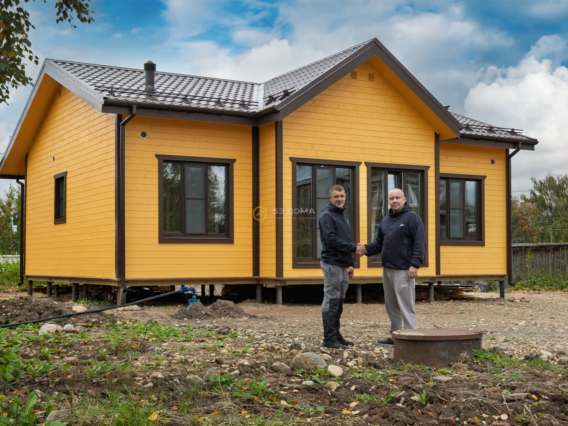 Каркасный дом по проекту ДК 052, 66 м², 1 этаж, 3 недели