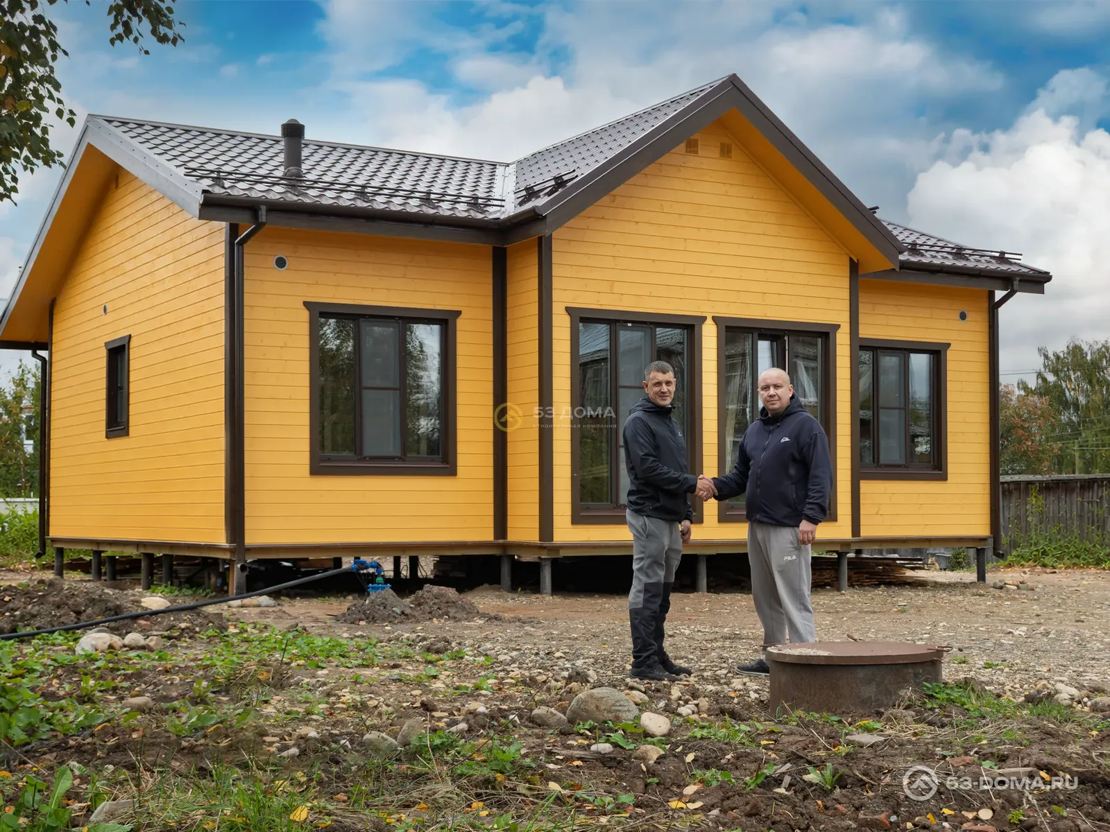 Каркасный дом по проекту ДК 052, 66 м², 1 этаж, 3 недели