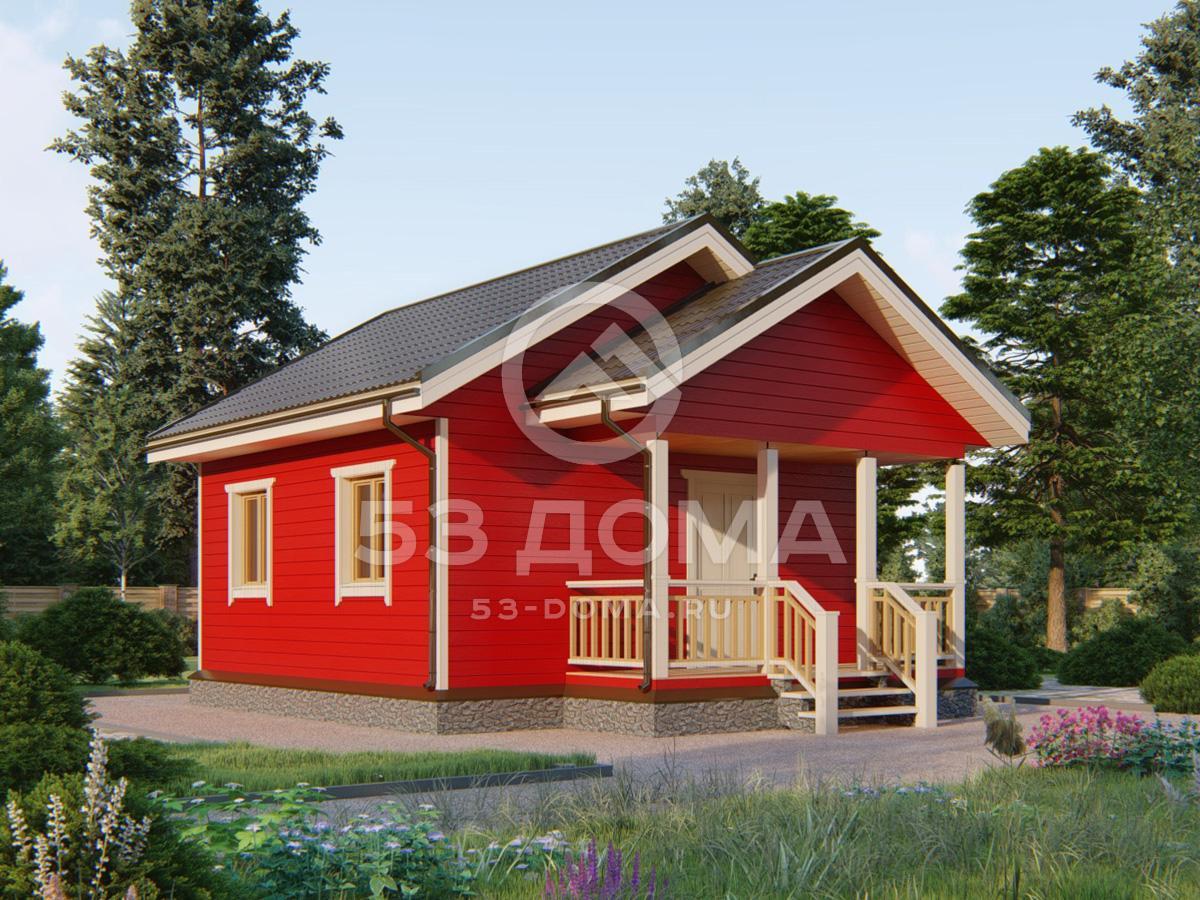 Каркасный дом ДК001