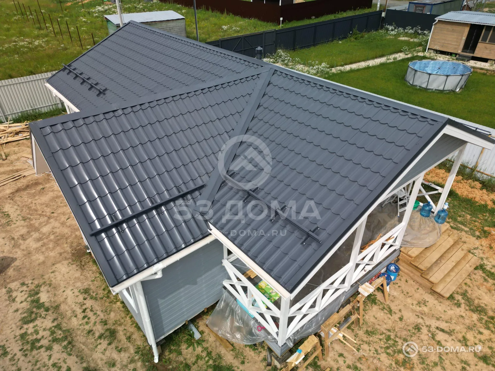 Каркасный дом 10х8,5 м, 1 эт