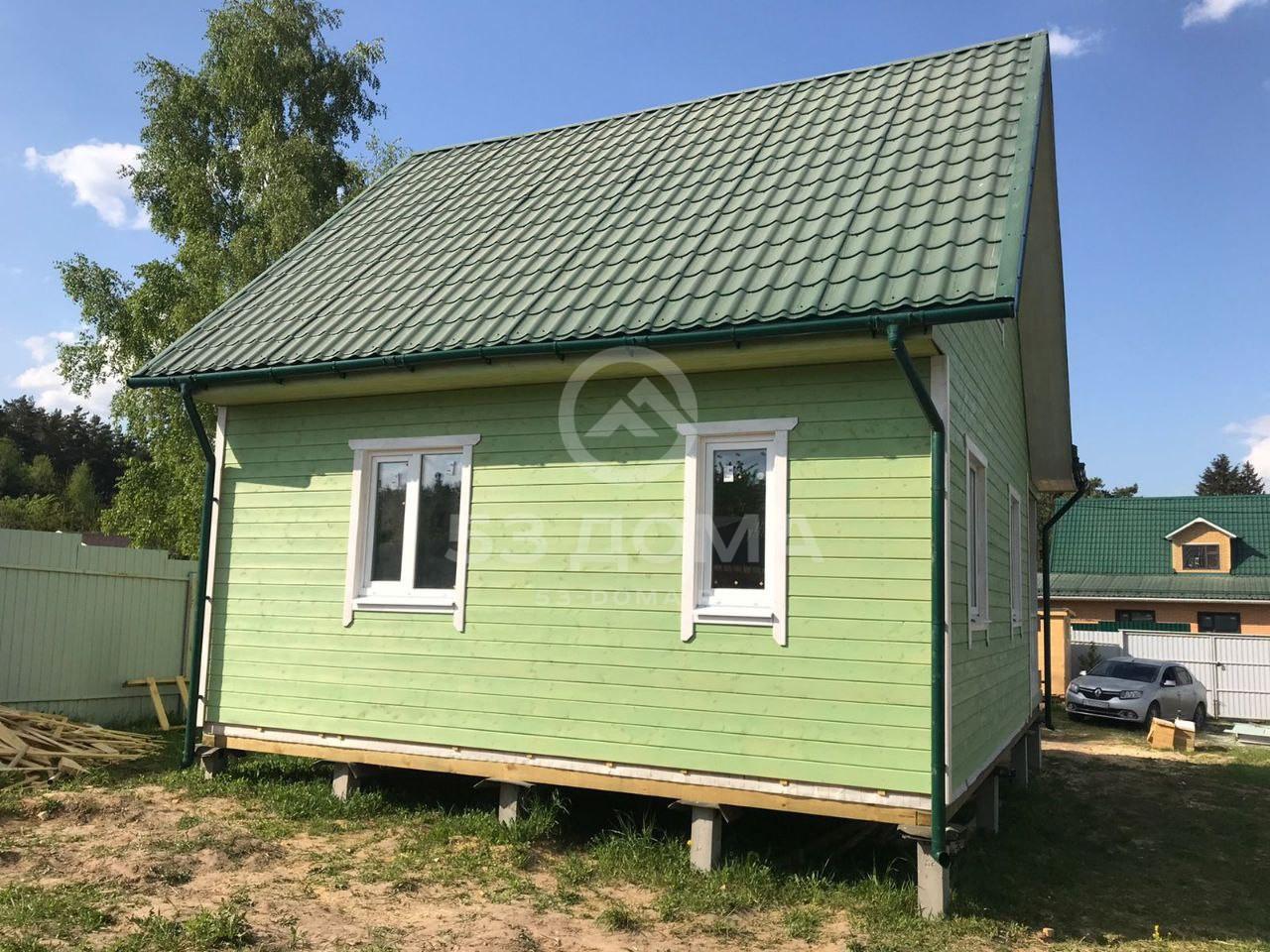 Каркасный дом 6х8 м с террасой и мансардой