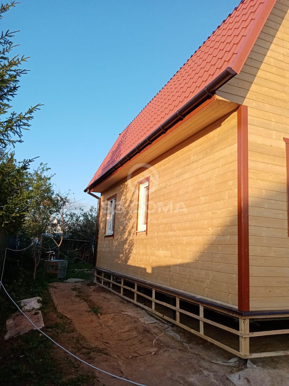 Каркасный дом 6х8 м с террасой